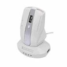 M-011G 2.4GHz 6 Keys Wireless Charging Mouse Office Game Mouse(Pearl White) - 1