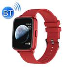 I68 Song Playback Lasting Battery Life Bluetooth Call Smart Bracelet, Colour: Red Silicone - 1