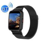 I68 Song Playback Lasting Battery Life Bluetooth Call Smart Bracelet, Colour: Black Steel - 1