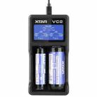 XTAR 2-Slot Smart LCD Lithium Battery Charger, Model: VC2 - 1