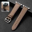 Cowhide Leather Strap Watch Band For Apple Watch Series 9&8&7 41mm / SE 3&SE 2&6&SE&5&4 40mm / 3&2&1 38mm(Light Brown) - 1