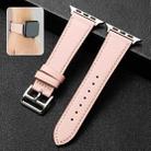 Cowhide Leather Strap Watch Band For Apple Watch Ultra 49mm / Series 8&7 45mm / SE 2&6&SE&5&4 44mm / 3&2&1 42mm(Pink) - 1