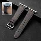 Cowhide Leather Strap Watch Band For Apple Watch Ultra 49mm&Watch Ultra 2 49mm / Series 9&8&7 45mm / SE 3&SE 2&6&SE&5&4 44mm / 3&2&1 42mm(Dark Brown) - 1