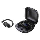W-04 Ear-mounted Waterproof TWS Wireless Bluetooth Sports Earphone, Colour: Black LED Display - 1