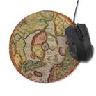 3 PCS Retro Map Round Mouse Pad Game Office Non-Slip Mat, Specification: Not Overlocked 200 x 200mm(Pattern 3) - 1