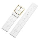 Men And Women Pin Buckle Leather Watch Band For CalvinKlein K2G211 /K2Y236, Size: Tableband Width 20mm(White  Bamboo Pattern Gold Buckle) - 1