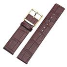 Men And Women Pin Buckle Leather Watch Band For CalvinKlein K2G211 /K2Y236, Size: Tableband Width 22mm(Brown Bamboo Pattern Gold Buckle) - 1