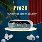Pro20 Mirror Display HIFI Sound Quality 5.0 Bluetooth Headphone Support Touch Control(White) - 7
