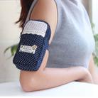 Polka Dot Small Flower Cloth Sports Running Double Arm Bag, Color:Small Navy Blue - 3