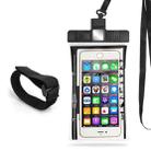 3 PCS Mobile Phone Waterproof Bag Swimming Diving Mobile Phone Sealed Protective Cover With Survival Whistle, Specification： Armband  (Black) - 1