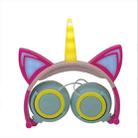 LX-CT888 3.5mm Wired Children Cartoon Glowing Horns Computer Headset, Cable Length: 1.5m(Unicorn Horn) - 1