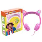 LX-K06 3.5mm Wired Children Learning Luminous Cat Ear Headset, Cable Length: 1.2m(Pink) - 7