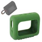 For JBL GO3 Bluetooth Speaker Silicone Cover Portable Protective Case with Carabiner(Army Green) - 1