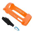 P401 For JBL Pulse4 Portable Shockproof Silicone Protective Case with Carabiner & Lanyard(Orange) - 1