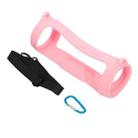 For JBL Charge 4 Bluetooth Speaker Portable Silicone Protective Cover with Shoulder Strap & Carabiner(Pink) - 1