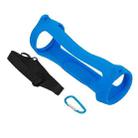 For JBL Charge 4 Bluetooth Speaker Portable Silicone Protective Cover with Shoulder Strap & Carabiner(Blue) - 1