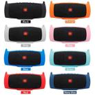 For JBL Charge 4 Bluetooth Speaker Portable Silicone Protective Cover with Shoulder Strap & Carabiner(Blue) - 2