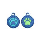 5 PCS Luminous Protective Cover Silicone Case with Keychain Hook for AirTag Tracker(Blue) - 1