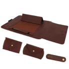 4 in 1 13.3 inch Notebook Retro Cowhide Protective Cover Set(Brown) - 1