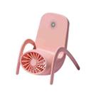 Mobile Phone Holder Small Fan USB Charging With Breathing Light Mini Desktop Fan Holder(Pink) - 1