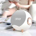 Mini Desktop Multi-Function Smart Wireless Charging Bluetooth Speaker with Alarm Clock & Phone Holder Function(White) - 1