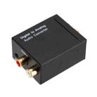 KYHD48 Digital Coaxial Optical Fiber Signal To 3.5mm Analog Audio Output Converter, US Plug(Black) - 1