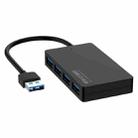 KYTC47 4 Ports USB Adapter Cable High Speed USB Docking Station Multi-Interface HUB Converter, Colour: Black USB 3.0 - 1