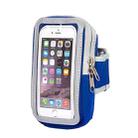 3 PCS Comfortable And Breathable Sports Arm Bag Mobile Phone Wrist Bag For 5.5 Inch Mobile Phone(Blue) - 1