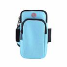 3 PCS Running Mobile Phone Arm Bag Men And Women Fitness Outdoor Hand Bag Wrist Bag  for Mobile Phones Within 6.5 inch( Blue) - 1