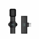 Lavalier Wireless Microphone Mobile Phone Live Video Shooting Small Microphone, Specification: Type C Interface(Black) - 1