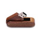 USB 2.0 Wooden Rotating U Disk, Capacity: 64GB(Walnut) - 1