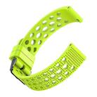Breathable Silicone Watch Band For Samsung Smart Watches，Size： 22mm (Green) - 1
