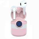 XHR TWS Touch Control Wireless Bluetooth Headphones with Digital Display(Pink) - 1