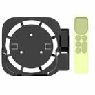 JV06T Set Top Box Bracket + Remote Control Protective Case Set for Apple TV(Black + Fluorescent Green) - 1