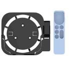 JV06T Set Top Box Bracket + Remote Control Protective Case Set for Apple TV(Black + Sky Blue) - 1