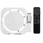 JV06T Set Top Box Bracket + Remote Control Protective Case Set for Apple TV(White + Black) - 1