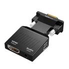 HW-2217 VGA to HDMI Converter With Audio Computer Host to HD Converter(Black) - 1