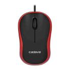 3 PCS Cadeve M220 3 Keys USB Wired Fashion Portable Mouse(Black Red) - 1