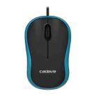 3 PCS Cadeve M220 3 Keys USB Wired Fashion Portable Mouse(Black Blue) - 1