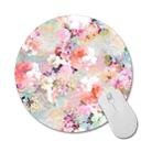 3 PCS Round Rose Flower Rubber Cloth Mouse Pad Heat Transfer Non-Slip Mouse Pad, Size:  20 x 20cm(Rose 1) - 1