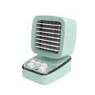 A5 Mini Humidifying Refrigeration Air Conditioning Fan USB Home Desktop Water Cooling Fan(Mint Green) - 1