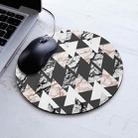 3 PCS Marbled Round Mouse Pad Rubber Non-Slip Mouse Pad, Size: 20 x 20cm Not Overlocked(Marble No. 10) - 1