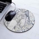 3 PCS Marbled Round Mouse Pad Rubber Non-Slip Mouse Pad, Size:  22 x 22cm Not Overlocked(Marble No. 8) - 1