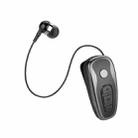 Q7 Lavalier Bluetooth Earphone Sports Wireless Stereo Telescopic Cable Voice Reporting Earphone(Dark Grey) - 1