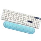 Baona Silicone Memory Cotton Wrist Pad Massage Hole Keyboard Mouse Pad, Style: Medium Keyboard Rest (Blue) - 1