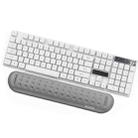 Baona Silicone Memory Cotton Wrist Pad Massage Hole Keyboard Mouse Pad, Style: Medium Keyboard Rest (Gray) - 1