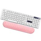 Baona Silicone Memory Cotton Wrist Pad Massage Hole Keyboard Mouse Pad, Style: Medium Keyboard Rest (Pink) - 1