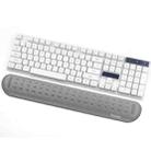 Baona Silicone Memory Cotton Wrist Pad Massage Hole Keyboard Mouse Pad, Style: Large Keyboard Rest (Gray) - 1