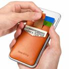 New Bring  Mobile Phone Back Sticker Card Holder Cowhide Bus Card Holder Card Antimagnetic Card Sticker(Blue) - 5