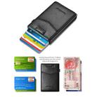 New Bring  Mobile Phone Back Sticker Card Holder Cowhide Bus Card Holder Card Antimagnetic Card Sticker(Black) - 6